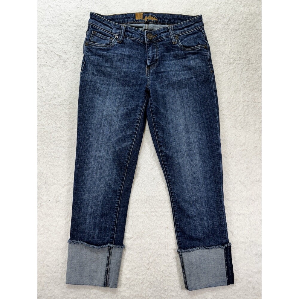 Kut From The Kloth Women’s Size 2 Capri Jeans Distressed Frayed Hem